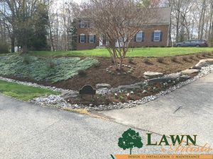 picture of landscaping in front of house
